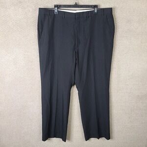 Vintage Stafford‎ Pants Mens 40x31 Black Flat Front Wool Trouser Dress USA